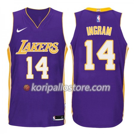 Los Angeles Lakers Brandon Ingram 14 Nike 2017-18 Violetti Miesten Pelipaidat Swingman 